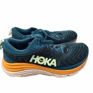 Hoka Teal and Orange Athletic Shoes
